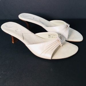 Women's Off White Leather Uppers Dress Slip-on